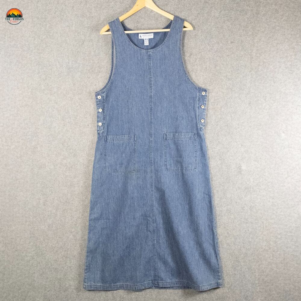 Marsh Landing Blues Maxi Dress Blue Denim Sleeveless Cotton Women's Medium